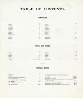 Table of Contents, Plymouth County 1907